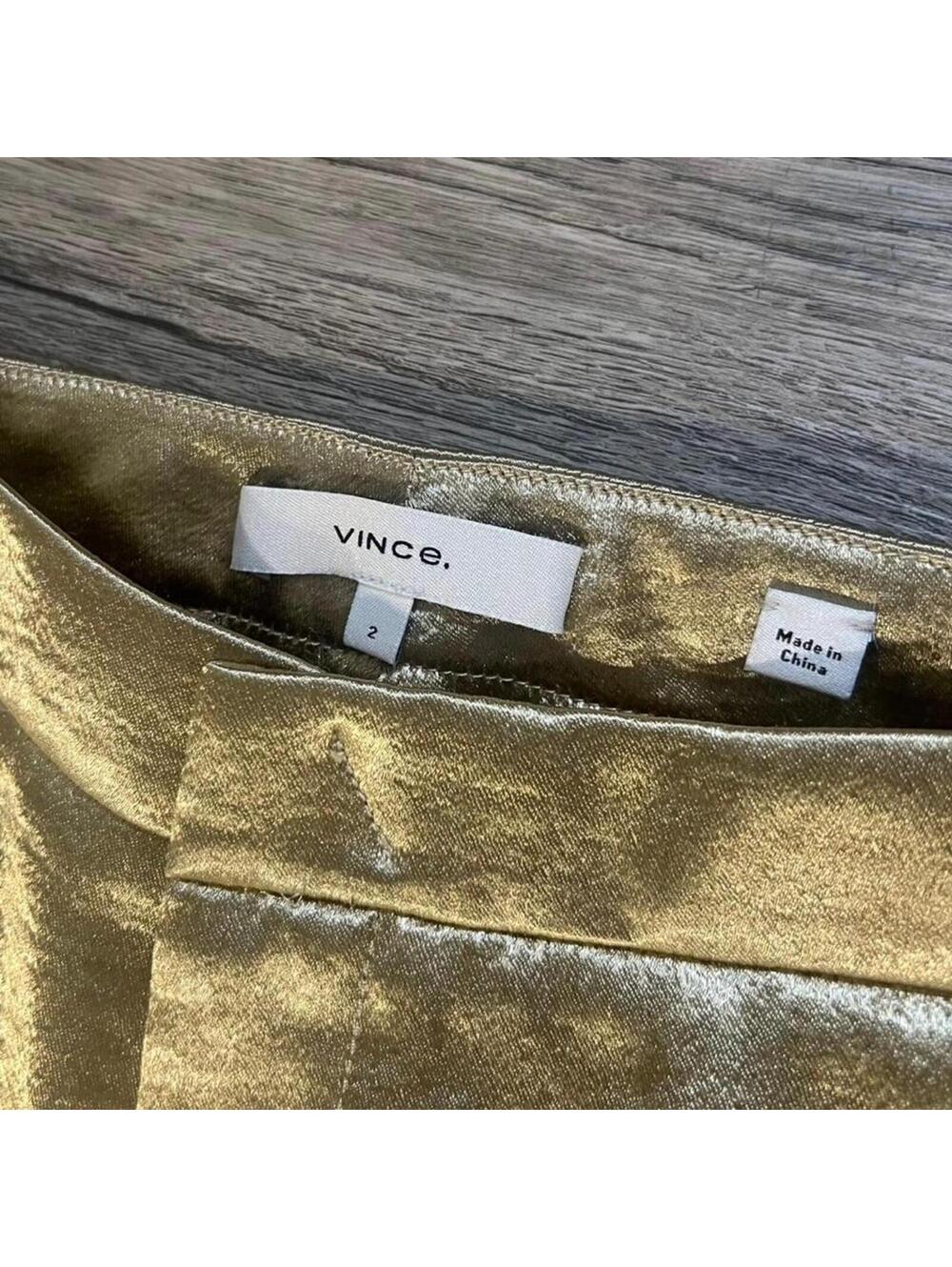 Vince Gold Metallic Pants - Picture 5 of 8